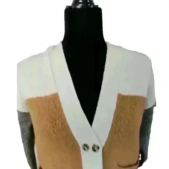 Madewell Womens Allston Double-Button Cardigan Sweater in Colorblock S - Picture 6 of 15